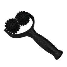 1pc Handheld Spiky Massage Ball Roller, 2-Wheel Spiky Silicone Manual Massage Roller With Ergonomic Handle, Portable Foot Arm Body Neck Leg Muscle Massage Pressure Relief Tool - Multicolor - View 10
