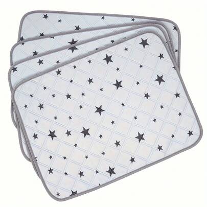 1pc Star Pattern Washable Dog Pee Pad - Leak-Proof, Absorbent Training Pad, Suitable For Puppies And Kittens, Reusable Pet Pee Pad, Non-Slip, Suitable For Car Seats And Sofas.