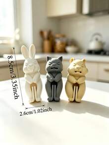 Creative 3D Animal Squad Snack Sealing Clips, Multiple Cute Puppy Rabbit Grey Cat Bear 3D Sealing Clips, Food Packaging Bag Moisture-Proof Fresh-Keeping Clips, Kitchen Snack Bag Sealing Cute Home Daily Small Gifts - Multicolor - View 10