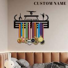 1pc Customized Metal Medal Display Rack Wall Art - Personalized Gymnastics, Running, Marathon, Football Competition Display - Ideal Valentine's Day, New Year, Graduation, Anniversary Gift For Sports Enthusiasts, Customized Award Supplies - Multicolor - View 3