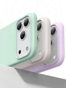 新款奢華防震柔軟米色手機殼，適用於 iPhone 18 17Pro 17 Air 16 15 Pro 14 Plus 13 12 11 17 Pro Max，防摔絲滑保護殼，耐摔防震，簡約設計，親膚材質 - 杏色 - 查看 10