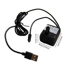Pompa Air Kecil Bertenaga USB Cocok untuk Akuarium dan Fitur Air, Pompa Sirkulasi Air Senyap untuk Rumah dan Dalam Ruangan - hitam - View 5