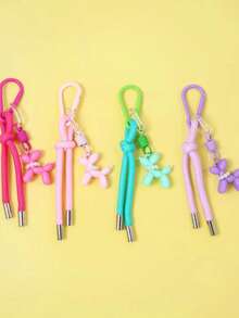 Kawaii Bubble Dog Lanyard Keychain Resin Pendant Charm For Bag Purse Phone Strap Cute Gift For Best Friend - Multicolor - View 4