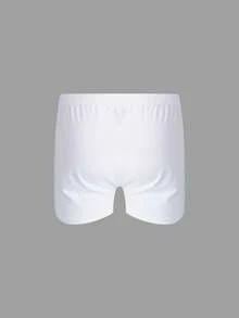 2pcs/Pack Men's White Cotton Leg Print Lounge Pants, Casual Daily Underwear - White - View 4