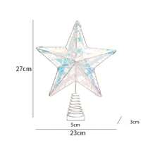1Pc Iridescent Gold Silver Star Tree Topper, Spring Coil Base Hollow Pentagram, Shiny Film Inlay, Xmas Top Ornament, Winter Holiday Home Decor, Fireplace Mantel Table, Lightweight Durable Non-Fading, Indoor Outdoor, Perfect For Christmas Parties - Style A - View 6