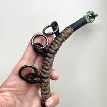 1pc/2pcs Outdoor Hand Woven Keychain Wrist Rope, Outdoor Hanging Buckle, Car Key Hanging Rope.Can Be Hang Tools Such As Knives, Key, Mini Flashlights, Scissors, Etc.Braided Lanyard Key Chain.Essential Accessories For Outdoor Use - Multi-buckle - View 3