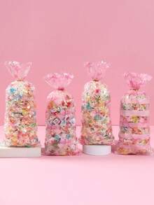 Pink Bow Clear Cellophane Candy Bags, Plastic Treat Goodie Gift Bags For Birthday Party Favors Supplies - Bow-tie Style - View 5