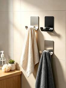 1/2pcs Razor Holder Hook, Drill-Free Installation, Drill-Free Razor Rack/Wall-Mounted Hook, Waterproof Wall-Mounted Razor Holder, Suitable For Tile Bathroom Wall, Space-Saving Bathroom Shower Accessory, Men's Shaving Tool Storage - Multicolor - View 1