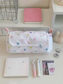 Cute Star Pattern Multi-Compartment Storage Bag, Women's Makeup Bag, Student Pencil Case, Skincare Bag, Multi-Function Storage Bag, Hairbrush Box, Sanitary Pad Bag, Travel, Handbag, Wallet, - Multicolor - View 11
