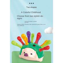 1 Set Hedgehog Educational Toy, Intelligence Development And Hand-Eye Coordination, Montessori Learning Toy, Suitable For 1-3 Years Old Children, Baby Holiday Gift - Multicolor - View 3
