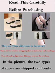 1 Pair Solid Color Student Boots, Bow PU Back Zipper Fashion Boots, Non-Slip Wear-Resistant Soles, Fashionable And Warm (Size Runs Small) - Pink - View 5