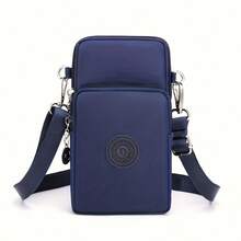 Minimalist Polyester Rectangular Multi-Pocket Zipper Crossbody Phone Bag With Adjustable Strap, For Travel, Commuting, Shopping, Daily Use - Multicolor - View 3