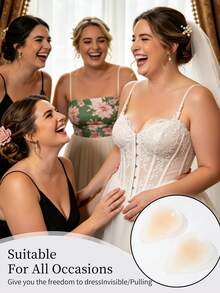 VfvQueen 1 Pair Ultra-Thin Solid Silicone Breast Lift Tape, Invisible Seamless Water-Drop Lifting Breast Pads, Anti-Sagging - Multi-color - View 9