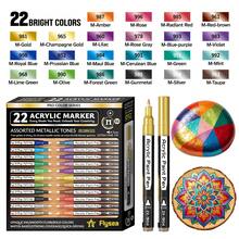 Set 22 Warna 17 Nuansa, Spidol Akrilik Ujung Ultra Halus 0,7mm dengan Jendela Tinta Transparan, Berbasis Air, Tahan Air, Cepat Kering, Daya Tutup Tinggi, Cocok untuk Batu, Kanvas, Keramik, Kayu, Kaca, dan Banyak Lagi, Set Seni Lukis DIY Multi-Permukaan - Spidol ujung halus 0,7 mm dengan 22 warna - View 25