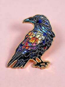 Fashionable Colorful Cartoon Crow Alloy Enamel Brooch Suitable For Women's Daily Backpack And Clothing Decoration - Multicolor - View 1