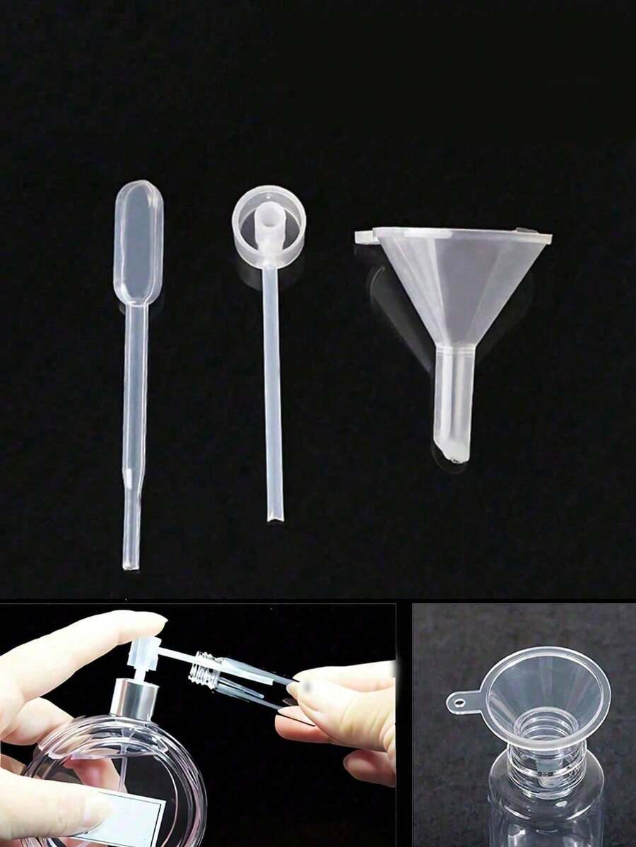 3件組香水補充漏斗 化妝品泵式分裝瓶 香水噴霧瓶補充工具 可重複使用香水補充泵 旅行化妝品分裝轉裝工具 香水噴霧瓶補充泵 - 無色 - 查看 1