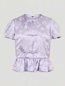 Adidas Originals 女款 JACKET W W 梭織無帽夾克 LD6444 - 紫色 - 查看 1