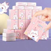 6 Packs Cute Birthday Bear Pocket Tissues, Portable Birthday Bear Handkerchiefs, Facial Tissues, Napkins, Suitable For Business Trips, Work, Travel - Multicolor - View 8