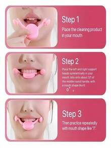 1pc Silicone Facial Muscle Trainer, Smile Shaping Accessory, Lip And Jaw Muscle Exercise Tool, Daily Facial Trainer For Mouth Corners - Multicolor - View 5
