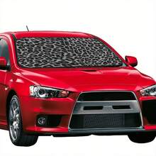 2件裝高級汽車前擋風玻璃遮陽簾，時尚豹紋設計，汽車/露營車隔熱罩，防紫外線與防霜凍 - 150*70cm - 查看 7