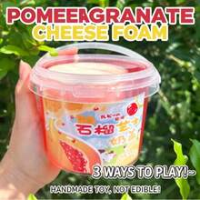 Orange & Pomegranate Milk Cap Cheese Thick Silicone Bubble Slime, Foaming Non-Sticky Colorful Clay Stress Relief Toy - Multicolor - View 12