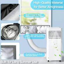 Window Seal For Portable Ac Kit, 3-Layer Thickened Aluminum Foil&Cotton & Oxford Fabric Window Seal - A - View 5