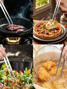 Stainless Steel Kitchen Tweezers Straight And Curved Head Cooking Food Tongs Precision BBQ Clips Aquarium Plant Tweezers Small Pet Feeding Tool Practical Cooking Plating Salad BBQ Home Restaurant Tool - One Size - View 7