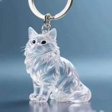 1pc Pet Breed Pattern Pet Fur Storage Keychain, Cat Fur Memorial Bottle, Pet Fur Collection Keychain, Furever Gift For Pet Lovers, Cat Keychain Keepsake - Multicolor - View 8
