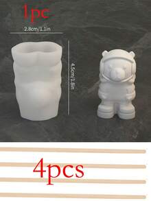 Molde de Vela de Silicone de Foguete Espacial e Astronauta, Vela de Aromaterapia DIY, Sabonete, Bálsamo, Molde de Resina Epóxi, Pode Fazer Decoração de Mesa e Carro, Artesanato Feito à Mão, Adequado como Presente para Amigos, Decoração de Casa e Presente de Feriado, Molde de Silicone, Molde de Resina, Molde de Gesso - Vários estilos - Visão 10
