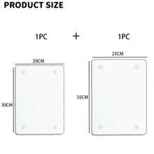2pcs/Set Tempered Glass Cutting Boards, Durable Heat-Resistant Glass Chopping Boards With Non-Slip Base, Stylish Transparent Design, Suitable For Holiday Parties, Daily Cooking, Baking And Food Preparation, For Cutting Vegetables, Fruits, Cooked Foods - View 15