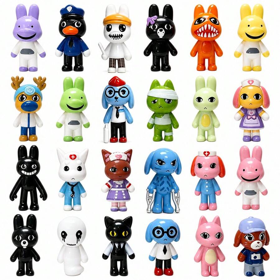 Set 24 Figur Aksi Rumah Sakit Hewan, Mainan Koleksi Karakter Terinspirasi Game Ratthew, Cocok untuk Bermain Peran, Pajangan, dan Keseruan Kreatif, Hadiah Ulang Tahun, Natal, dan Liburan untuk Penggemar Berusia 6 Tahun ke Atas - MultiWarna - View 1