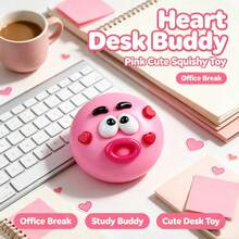 1pc.Heart Decor Funny Face Squishy Fidget Squeeze Toy.One Size.ESent At Random.Squishy Toy /Stress Ball /Squeeze Toy /Fidget Toy /Slow Rebound /Halloween Gift /Halloween Decoration /Monster Squishy /Anxiety Relief Toy - Multicolor - View 4