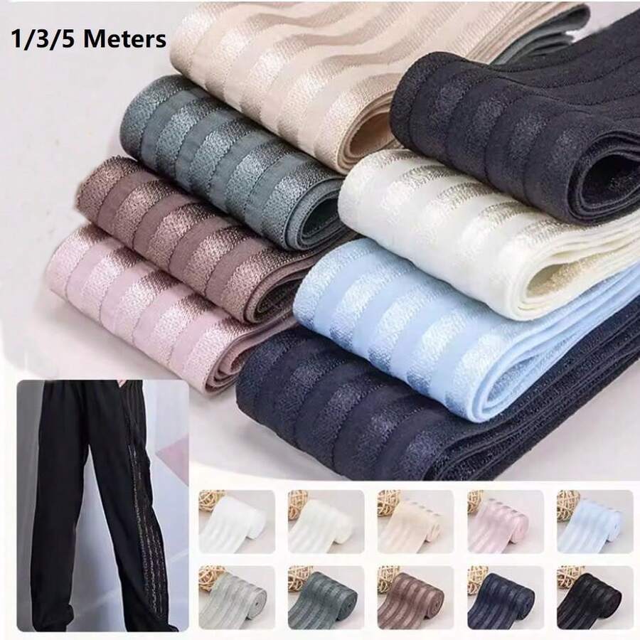 1/3/5 Meters 50mm Nylon Elastic Band Soft Stretch Ribbon For Skirt Waistband Housewear Underwear DIY Sewing Accessory Garment Trim