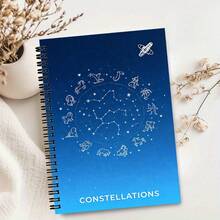 1 Set Minimalist Astronomical Symbol Cover A5 Lined Notebook, Suitable For Learning Summary, After-Class Reflection, Daily Recording, Ideal For Campus Use - A - View 14