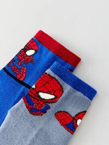 Marvel 5 Pairs Children's Spider-Man Themed Socks, Including Girls' Over-The-Knee Socks, Boys' Breathable Non-Slip Cartoon Socks And Children's Home Sports Non-Slip Floor Socks. - Multicolor - View 6
