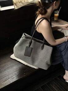 2026 New Large Capacity High-Quality Exquisite Woven Handbag Unique Design Non-Duplicated Versatile Office Commute Shoulder Bag For Women - Green - View 2