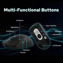 AULA SC680 Tri-Mode Wireless Gaming Mouse, PAW3395 Sensor, 58g Lightweight, 1000Hz Polling Rate, Programmable Buttons, Suitable For PC Laptop Gaming And Office - View 12