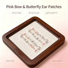 Multi-Style No-Drill Ear Stickers, Self-Adhesive Ear Cartilage Decorative Studs, Reusable Crystal Heart, Bow, Star Fake Earring Stickers, Suitable For Ear Styling, Parties And Daily Wear - Multiple Styles - View 3