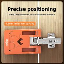 2Pcs Imbot Magnetic Cabinet Door Hinge Spacers 2.6mm Gap Alignment Tool Magnetic Positioning Magnetic Hinge Locator Achieve Perfect Door Gap Spacing Quick Installation And Alignment Assistant Suitable For Cabinet Door Assembly, Installation Suitable For Woodworking - Imbot - View 2
