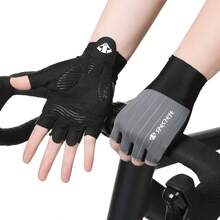 Unisex Half-Finger Sports Gloves, Anti-Slip, Wear-Resistant, Anti-Callus, Breathable, Shock-Absorbing Palm Protection, Suitable For Gym/Cycling/Training - A - View 9