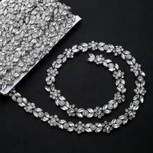 1 sợi dây xích thân mình DIY đính đá rhinestone công nghệ dán nóng, phong cách tối giản thanh lịch, dây xích móng vuốt trang trí đá rhinestone, dây xích pha lê rhinestone sáng bóng, phụ kiện trang trí quần áo dạng dây buộc, dây đeo vai kim cương điều chỉnh được - nhiều màu - Xem 1