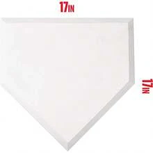 Franklin Sports Rubber Baseball + Softball Home Plate - 17"X17" - White | Throw-Down Anywhere Use, Weather-Resistant Waffle Grip, Built For Variant 1 - None - View 5