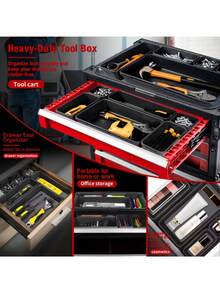 Toolbox Drawer Organizer, Used For Storing Car Repair Parts, Screws, Nuts, Bolts, Clips, Fuses, Electrical Connectors And Small Tools, Automotive Hardware Storage Tray - A - View 11