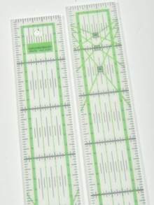 1pc 5x30cm Acrylic Sewing Ruler, Transparent Sewing Ruler With Green & Black Markings, 45 Degree Angle Line For Fabric Cutting, DIY Handmade Sewing Patchwork Measuring Tool - Rectangular Sewing Ruler - View 6