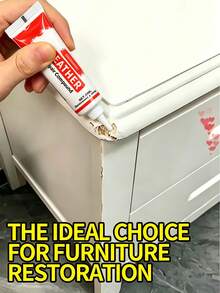 White Wood Scratch Repair Paste, White Wood Filler Repair Kit, Quick-Drying, Fast-Curing Emergency Wood Repair, Slouchy Person's Essential, Long-Lasting, One-Time Fill, Strong Protection - Solid State - View 2