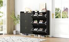 Shoe Cabinet Black - 2 Pack Shoe Storage Cabinets - 黑色 - 查看 10