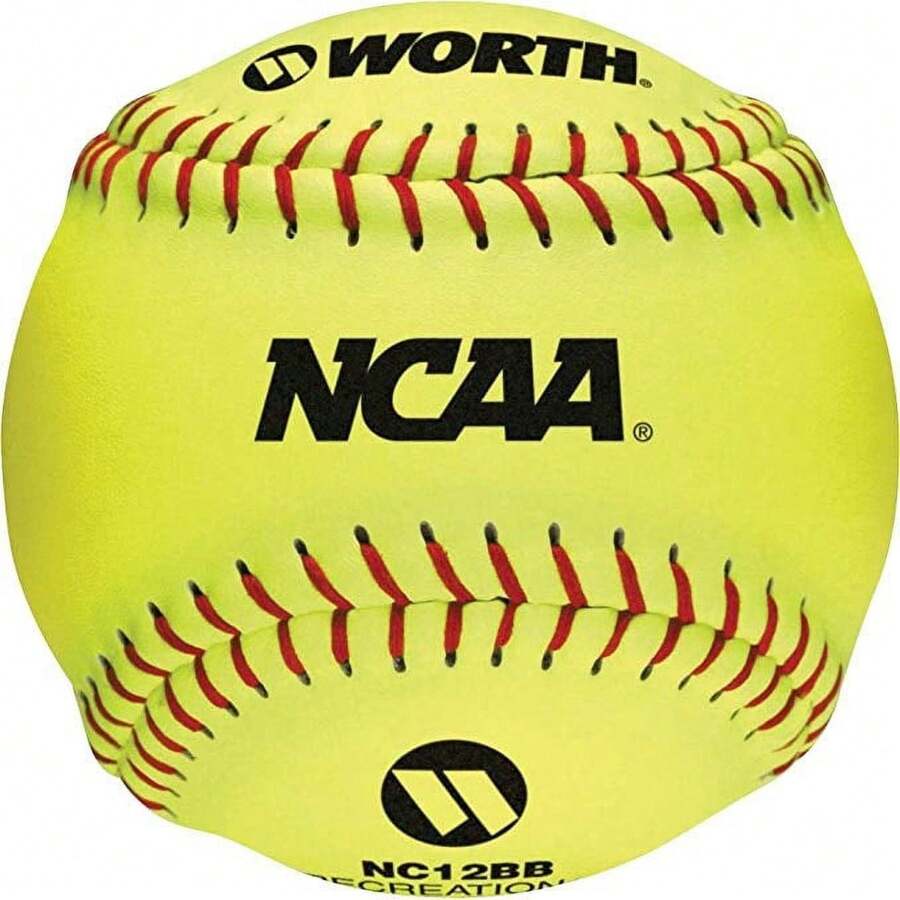 4 Pack 12" Yellow Practice Slowpitch Softballs - 1 - View 1