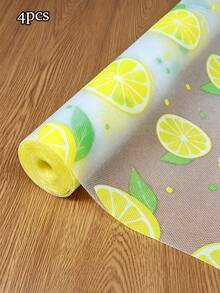Waterproof Refrigerator Mat, 3 Mixed Colors - Moisture-Proof, Non-Slip, Washable And Reusable, EVA Material, Featuring Novel Strawberry, Lemon, Cherry Patterns, Suitable For Refrigerator, Drawer, Shoe Cabinet, Kitchen Cabinet Decoration - Multicolor - View 12