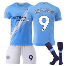 26 camisetas de fútbol azules del Manchester City para el hogar, número 9 Haaland, número 10 Grealish, número 11 De Bruyne, número 17 De Bruyne. - Amarillo - Ver 4
