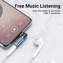 VENTION Type‑C Male To 3.5mm Female Audio Adapter, Aluminum Alloy Headphone Jack Converter For Music & Call - Black - View 8